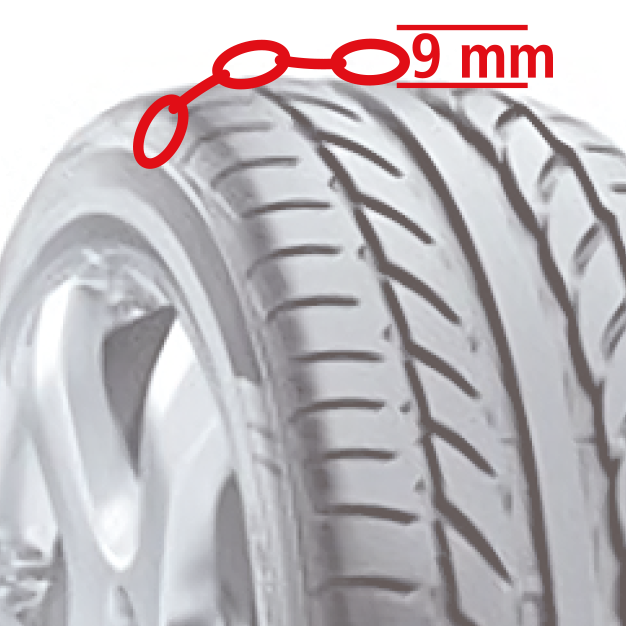 Schneeketten Für Autorad 245/40 19 – Paar, 9 Mm, Rostfrei, Selbstspannend